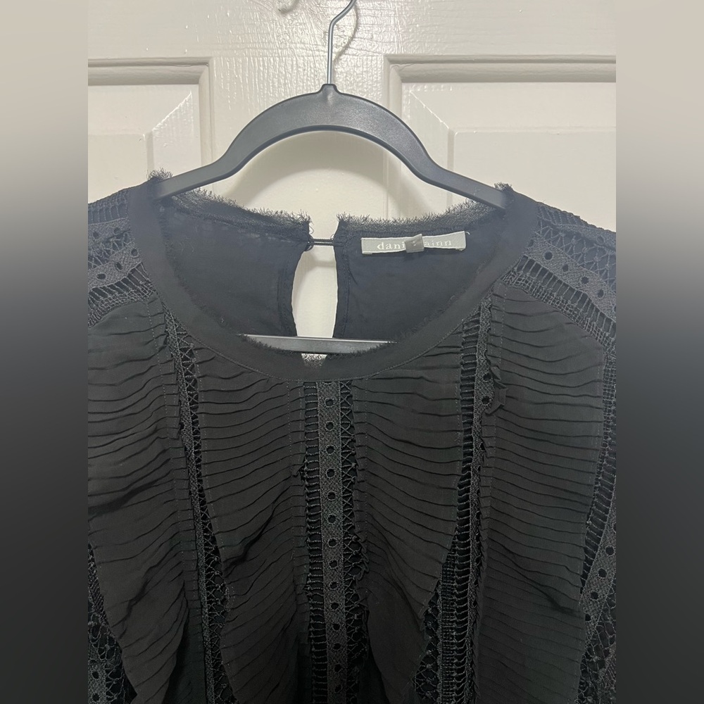 Daniel Rainn Dress Women 1X Black‎ Striped Shift Short Lined Long Sleeve (0441) - Picture 8 of 16